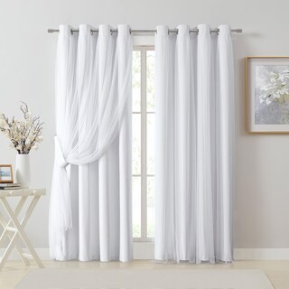 Foto 1 | Foto 1 | Cortina Bujasso Blanca Totalmente Opaca Con Revestimiento Transparente De 137 X 213 Cm - Venta Internacional.