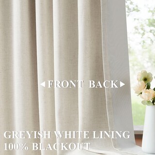 Foto 2 | Foto 2 | Cortinas Vision Home De Lino Opaco Plisado Natural 300 X 305 Cm - Venta Internacional.