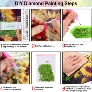 Foto 7 | Foto 7 | Kit De Pintura Con Diamantes Gearock Halloween 5d Con 6 Lienzos - Venta Internacional.