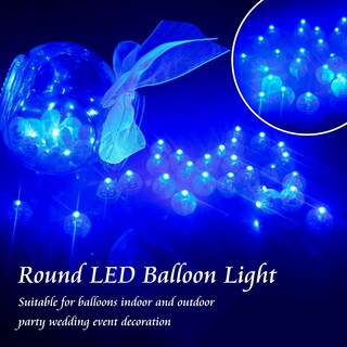Foto 4 | Foto 4 | Luces Led Para Globos 100 Unidades Multicolor Impermeables (azul) - Venta Internacional.