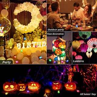 Foto 6 | Foto 6 | Luces Led Para Globos 100 Unidades Multicolor Impermeables (azul) - Venta Internacional.