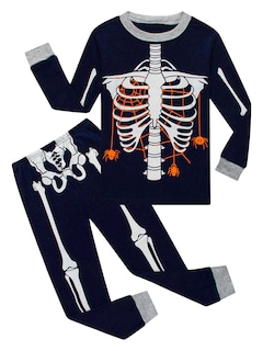 Foto 1 | Foto 1 | Pijama Family Feeling Skeleton Blue 6 Que Brilla En La Oscuridad - Venta Internacional.