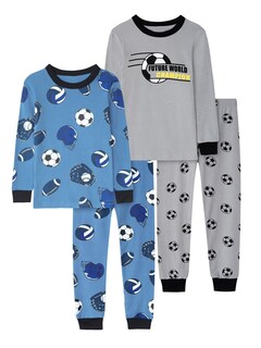 Foto 6 | Foto 6 | Pijama De Algodón De 4 Piezas Para Niños Vopawetty Christmas Halloween - Venta Internacional.