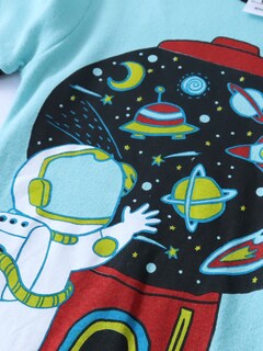 Foto 2 | Foto 2 | Conjunto De Pijama De Algodón De 4 Piezas Para Niños Vopawetty Navy Astronaut - Venta Internacional.