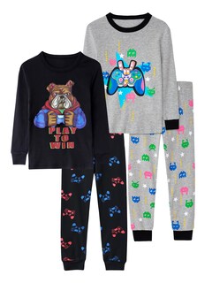Foto 1 | Foto 1 | Pijama Vopawetty Boys 4 Piezas De Algodón Para Navidad Y Halloween - Venta Internacional.