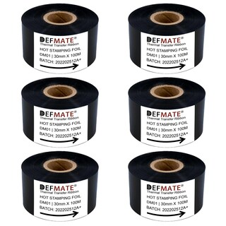 Foto 1 | Foto 1 | Cinta De Transferencia Térmica De Resina 30 Mm X 100 M Color Negro 6 Rollos - Venta Internacional.
