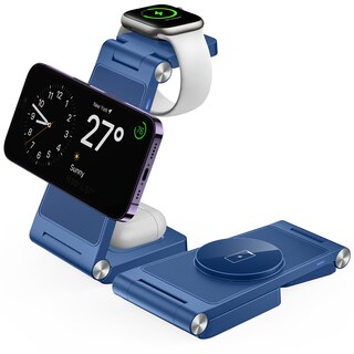 Foto 1 | Foto 1 | Soporte De Cargador Inalámbrico Gejiucai 3 En 1 Para Iphone Y Airpods - Venta Internacional.