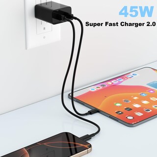 Foto 6 | Foto 6 | Cargador Niubil Superrápido Usb C De 45 W Con Doble Puerto Para Samsung - Venta Internacional.