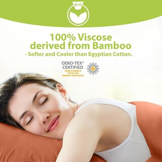 Foto 2 | Foto 2 | Juego De Sábanas Bampure King Size 100% Viscosa Bambú Y Terracota - Venta Internacional.