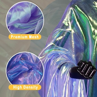 Foto 3 | Foto 3 | Tela De Organza Qidekjjt Magic Purple Holográfica 10 M - Venta Internacional.