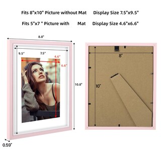 Foto 3 | Foto 3 | Set De 4 Marcos De Fotos Lbecua Color Rosa 8 X 10 Cm Con O Sin Tapete - Venta Internacional.