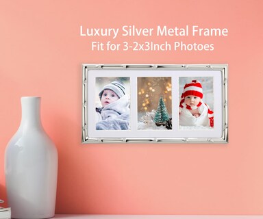 Foto 2 | Foto 2 | Set De 3 Marcos Para Fotos Yipinyin 3 X 3 Pulgadas Color Plateado Multimetal - Venta Internacional.