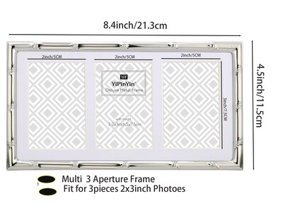 Foto 5 | Foto 5 | Set De 3 Marcos Para Fotos Yipinyin 3 X 3 Pulgadas Color Plateado Multimetal - Venta Internacional.