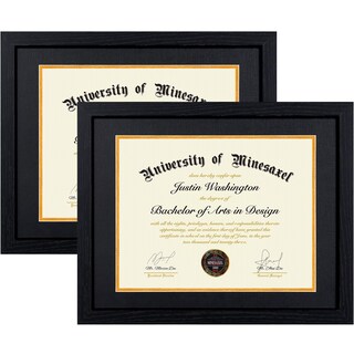 Foto 1 | Foto 1 | Diploma Frame Minesaxel 28 X 36 Cm Con Alfombrilla Para 22 X 28 Cm Color Negro (paquete De 2) - Venta Internacional.