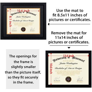Foto 2 | Foto 2 | Diploma Frame Minesaxel 28 X 36 Cm Con Alfombrilla Para 22 X 28 Cm Color Negro (paquete De 2) - Venta Internacional.