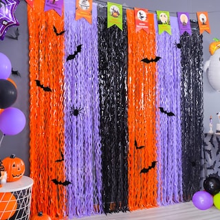 Foto 1 | Foto 1 | Cortinas Con Flecos De Aluminio Para Halloween 3.3 X 6.6 Pies Paquete De 3 Con 18 Pegatinas - Venta Internacional.