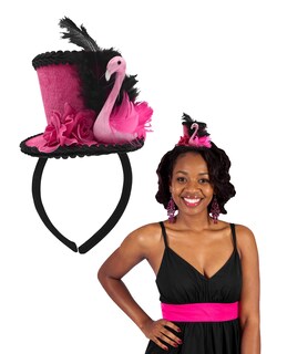 Foto 1 | Foto 1 | Diadema Con Forma De Flamenco Y Minisombrero Rosa De Nicky Bigs Talla Única - Venta Internacional.