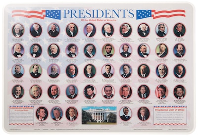 Foto 1 | Foto 1 | Mantel Individual Painless Learning Presidents Negro 58 X 48 X 25 Cm - Venta Internacional.