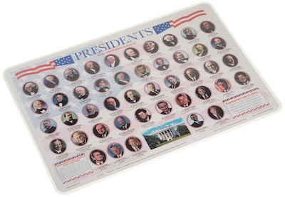 Foto 3 | Foto 3 | Mantel Individual Painless Learning Presidents Negro 58 X 48 X 25 Cm - Venta Internacional.