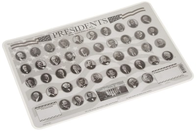 Foto 4 | Foto 4 | Mantel Individual Painless Learning Presidents Negro 58 X 48 X 25 Cm - Venta Internacional.