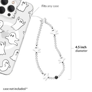 Foto 3 | Foto 3 | Pulsera De Terciopelo Con Forma De Caviar Para Teléfono 14 Pulgadas Diseño De Fantasma De Halloween - Venta Internacional.
