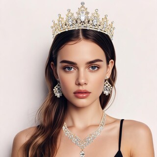 Foto 3 | Foto 3 | Conjunto De Joyas Fircre Crystal Bridal Tiara Crown Para Mujer - Venta Internacional.