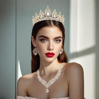 Foto 4 | Foto 4 | Conjunto De Joyas Fircre Crystal Bridal Tiara Crown Para Mujer - Venta Internacional.