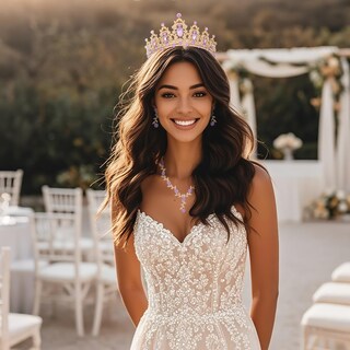 Foto 4 | Foto 4 | Set De Joyas Kamirola Con Tiaras Y Coronas Para Mujer  Color Dorado Y Morado - Venta Internacional.