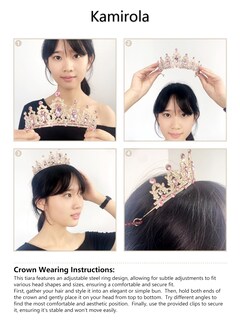 Foto 5 | Foto 5 | Set De Joyas Kamirola Con Tiaras Y Coronas Para Mujer  Color Dorado Y Morado - Venta Internacional.