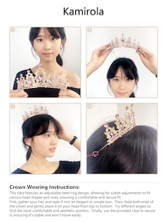 Foto 6 | Foto 6 | Set De Joyas Kamirola Con Tiaras Y Coronas Para Mujer  Color Dorado Y Rojo - Venta Internacional.