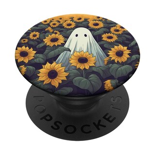 Foto 1 | Foto 1 | Empuñadura Estilo Popsocket Con Estampado Retro De Ghost Sunflower Para Halloween Para Mujer - Venta Internacional.
