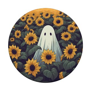 Foto 3 | Foto 3 | Empuñadura Estilo Popsocket Con Estampado Retro De Ghost Sunflower Para Halloween Para Mujer - Venta Internacional.