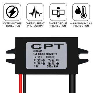 Foto 5 | Foto 5 | Adaptador Convertidor Dc Aitrip 12v A 5v 3a Usb Paquete De 3 - Venta Internacional.