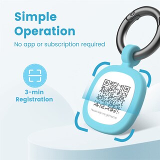 Foto 4 | Foto 4 | Etiqueta De Identificación Para Mascotas Pawaii Silent Silicone Dog Sky Blue Con Código Qr - Venta Internacional.