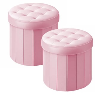 Foto 1 | Foto 1 | Otomana Storage Otoman Tipo Cesta Con Almacenamiento  Terciopelo  Color Rosa  35 X 35 X 33 Cm - Venta Internacional.