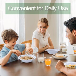 Foto 6 | Foto 6 | Cuencos De Plástico Boocikey De 12 Oz (30 Unidades) Con Borde Plateado Desechables - Venta Internacional.