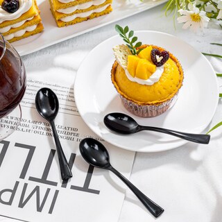 Foto 2 | Foto 2 | Minicucharas Wdf De Plástico Negro 300 Unidades 10 Cm Para Postres - Venta Internacional.