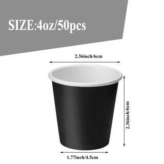 Foto 2 | Foto 2 | Vasos Desechables Para Enjuague Bucal De Baño 4 Onzas 50 Paquetes Negros - Venta Internacional.