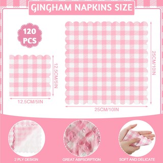 Foto 2 | Foto 2 | Servilletas Xiangqu 120 Unidades 25 X 25 Cm Color Rosa Desechables - Venta Internacional.