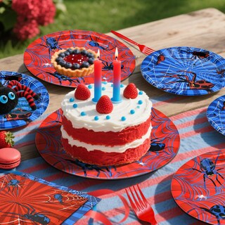 Foto 6 | Foto 6 | Juego De Vajilla Desechable Para Fiestas 96 Piezas Tela De Araña De Jhfinely - Venta Internacional.