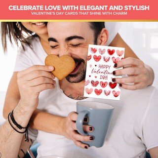 Foto 6 | Foto 6 | Paquete De 8 Tarjetas Para El Día De San Valentín Con Papel De Aluminio Laminado 10 X 15 Cm Con Sobres - Venta Internacional.