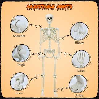 Foto 3 | Foto 3 | Halloween Skeleton Slixune 165 Cm Plegable Para Interiores Y Exteriores - Venta Internacional.