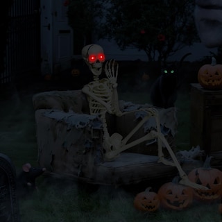Foto 7 | Foto 7 | Halloween Skeleton Slixune 165 Cm Plegable Para Interiores Y Exteriores - Venta Internacional.