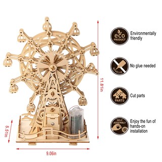 Foto 3 | Foto 3 | Kit De Maquetas Solares De Noria Con Rompecabezas De Madera 3d Para Niños - Venta Internacional.
