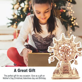 Foto 6 | Foto 6 | Kit De Maquetas Solares De Noria Con Rompecabezas De Madera 3d Para Niños - Venta Internacional.