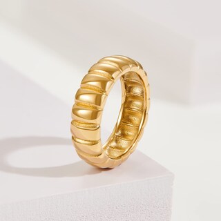 Foto 4 | Foto 4 | Anillo Allencoco Chunky Chapado En Oro De 14 Quilates Con Forma De Calabaza Para Halloween - Venta Internacional.
