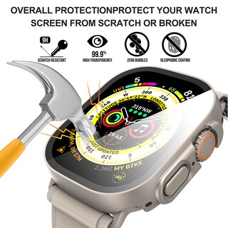 Foto 4 | Foto 4 | Funda Protectora De Pantalla Para Apple Watch Ultra/ultra 2 De 49 Mm Paquete De 2 - Venta Internacional.
