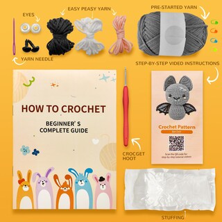 Foto 6 | Foto 6 | Kit De Ganchillo Minimalista Para Principiantes Con Lana Y Herramientas - Venta Internacional.