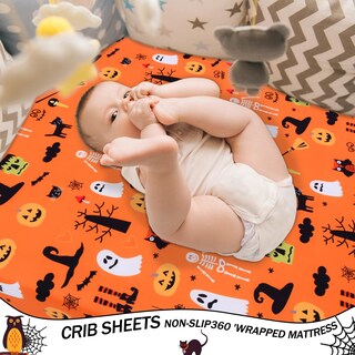 Foto 2 | Foto 2 | Sábana Bajera Ajustable Cloele Halloween Pumpkin 132 X 71 X 13 Cm  Color Naranja - Venta Internacional.