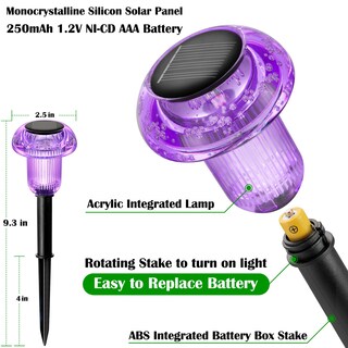 Foto 2 | Foto 2 | Luces Solares Priddop Para Halloween 16 Unidades Led Moradas Para Exteriores - Venta Internacional.